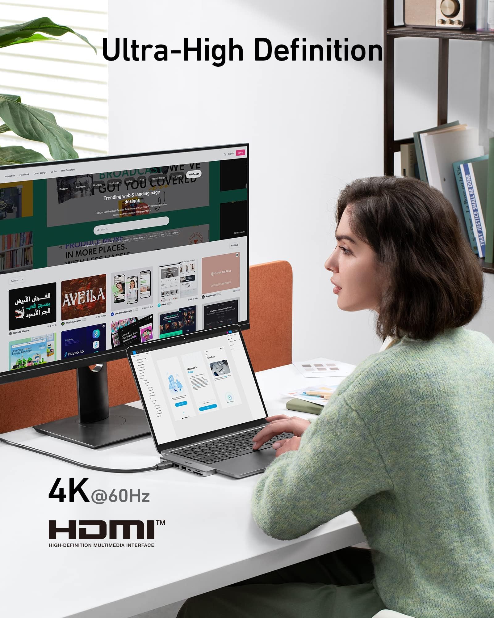 USB C Hub for MacBook, 7-in-2 mac Dock with 4K@60Hz HDMI, Compatible with Thunderbolt 4, 1 Type C and 2 USB A Data Ports for MacBookPro 13 Inch, MacBookAir M4/M5, and More (Not Work with Neo) thumbnail 7