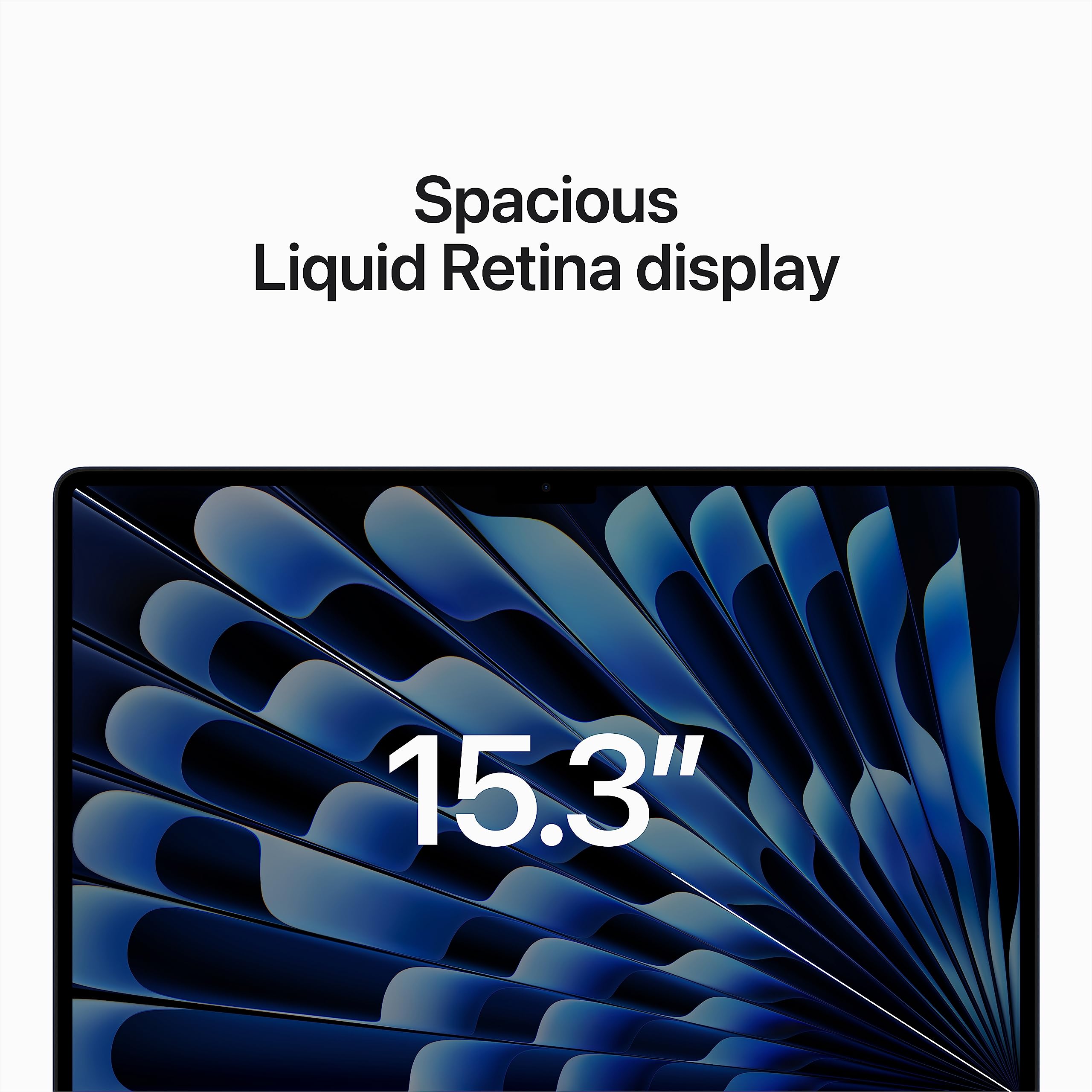 2023 Apple MacBook Air with Apple M2 Chip with 8-Core CPU/10-Core GPU (15-inch, 8GB RAM, 512GB SSD Storage) (QWERTY English) Midnight (Renewed) thumbnail 5