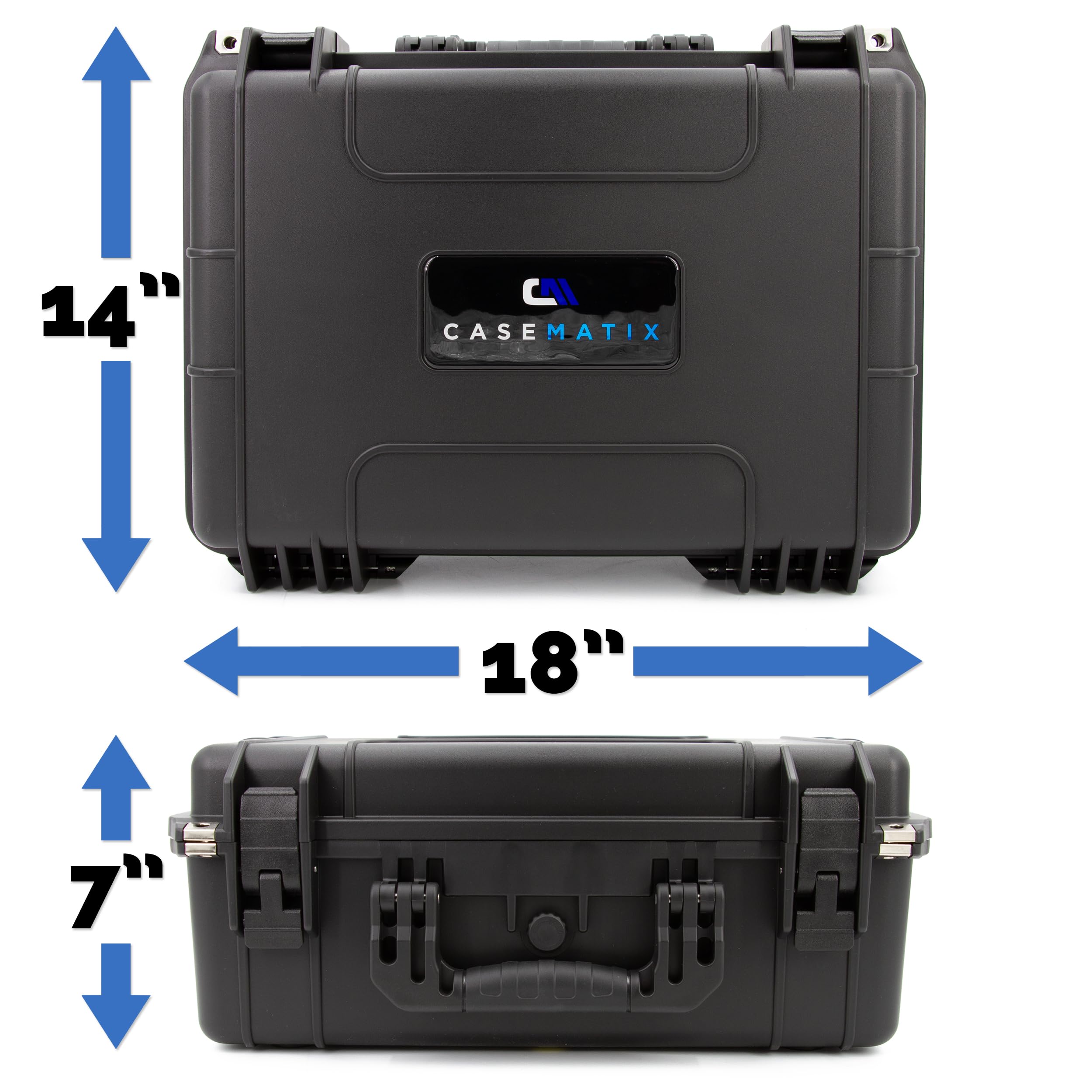CASEMATIX Travel Case Compatible With PS5 Slim & PlayStation 5 Slim Digital Edition - Hard Shell Waterproof Case with Custom Foam for Console, Controllers, Stand, Cables and Game thumbnail 15