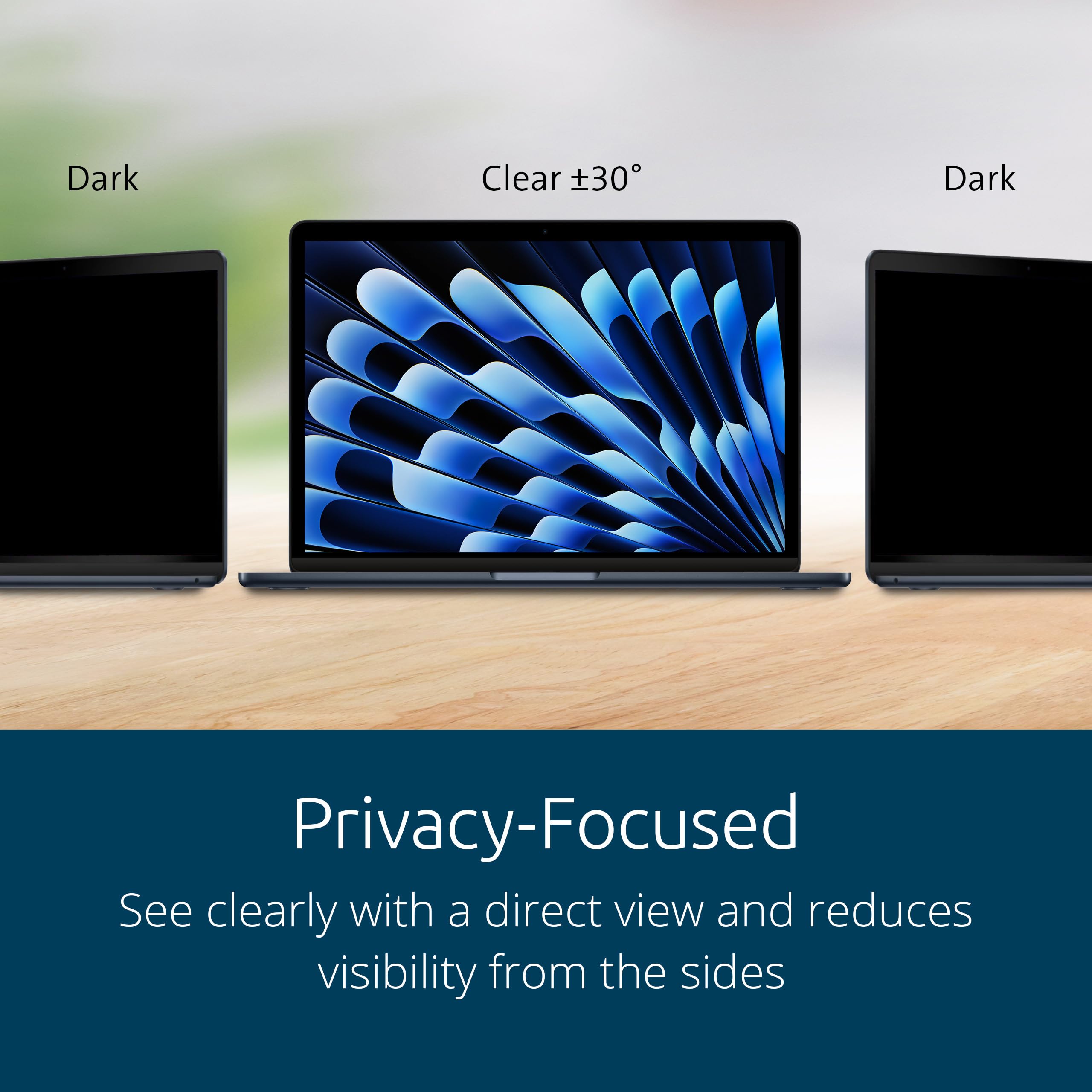 MP136 Magnetic Privacy Screen for MacBook Air 13.6 inch (2022-2024, M2, M3, M4), Removable Laptop Privacy Filter, Anti Glare Blue Light MacBook Mac Screen Protector thumbnail 9